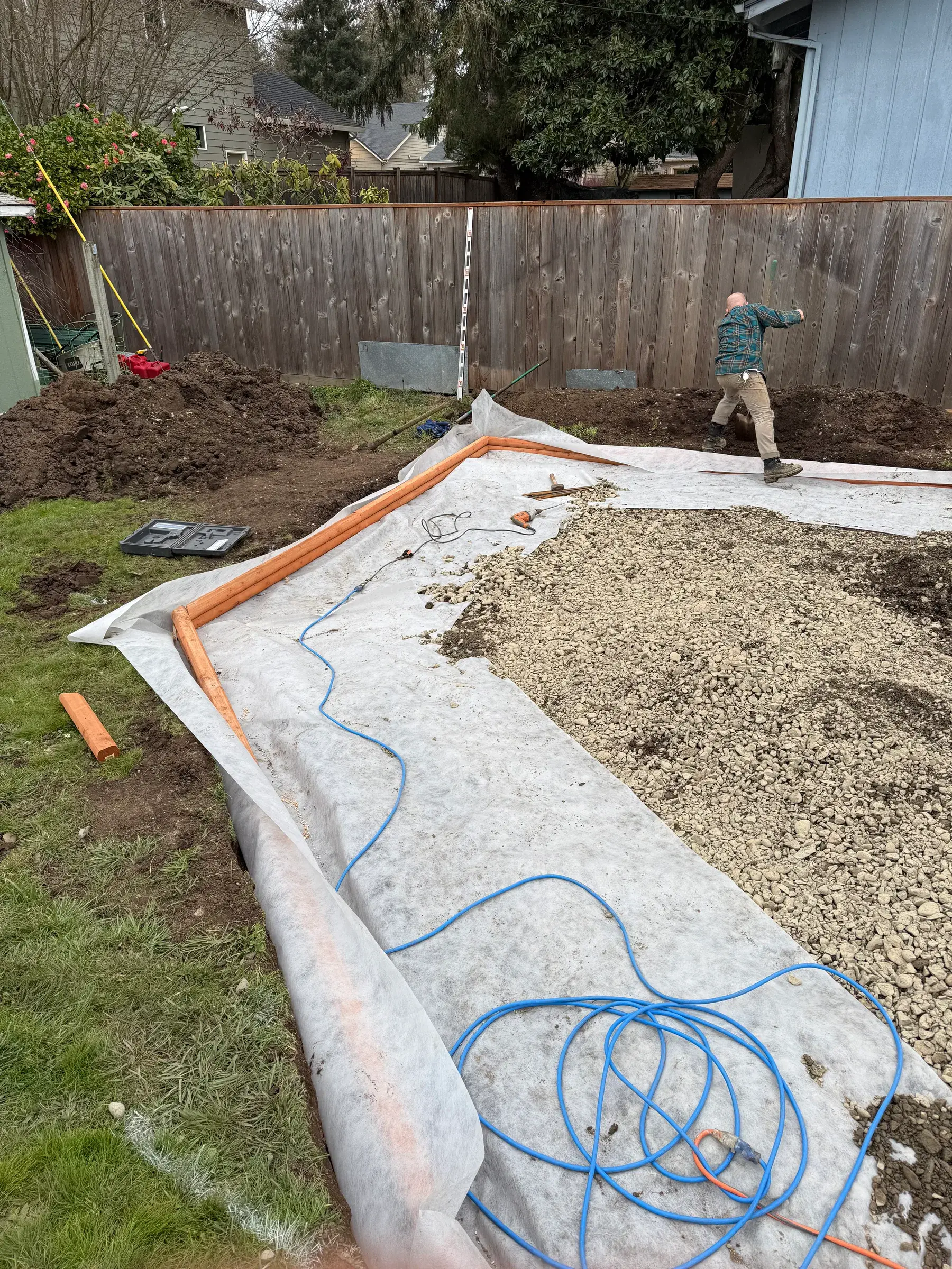 Driveway Apron and RV Pad — in progress