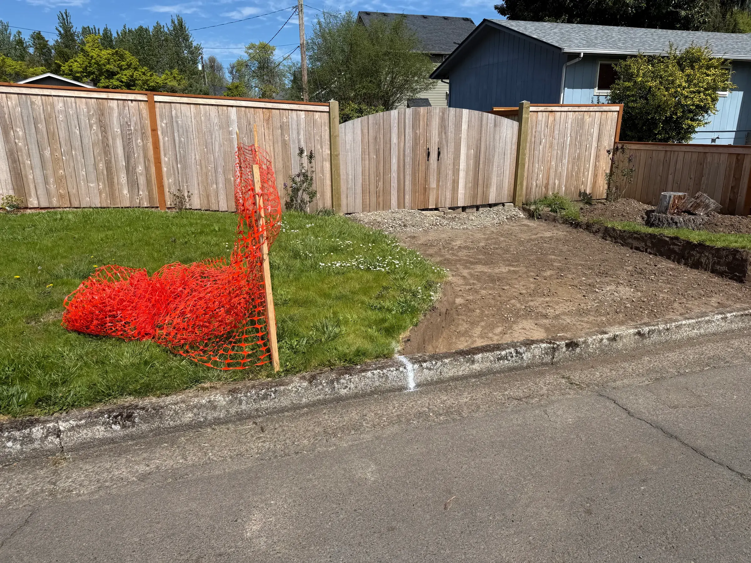 Driveway Apron and RV Pad — in progress