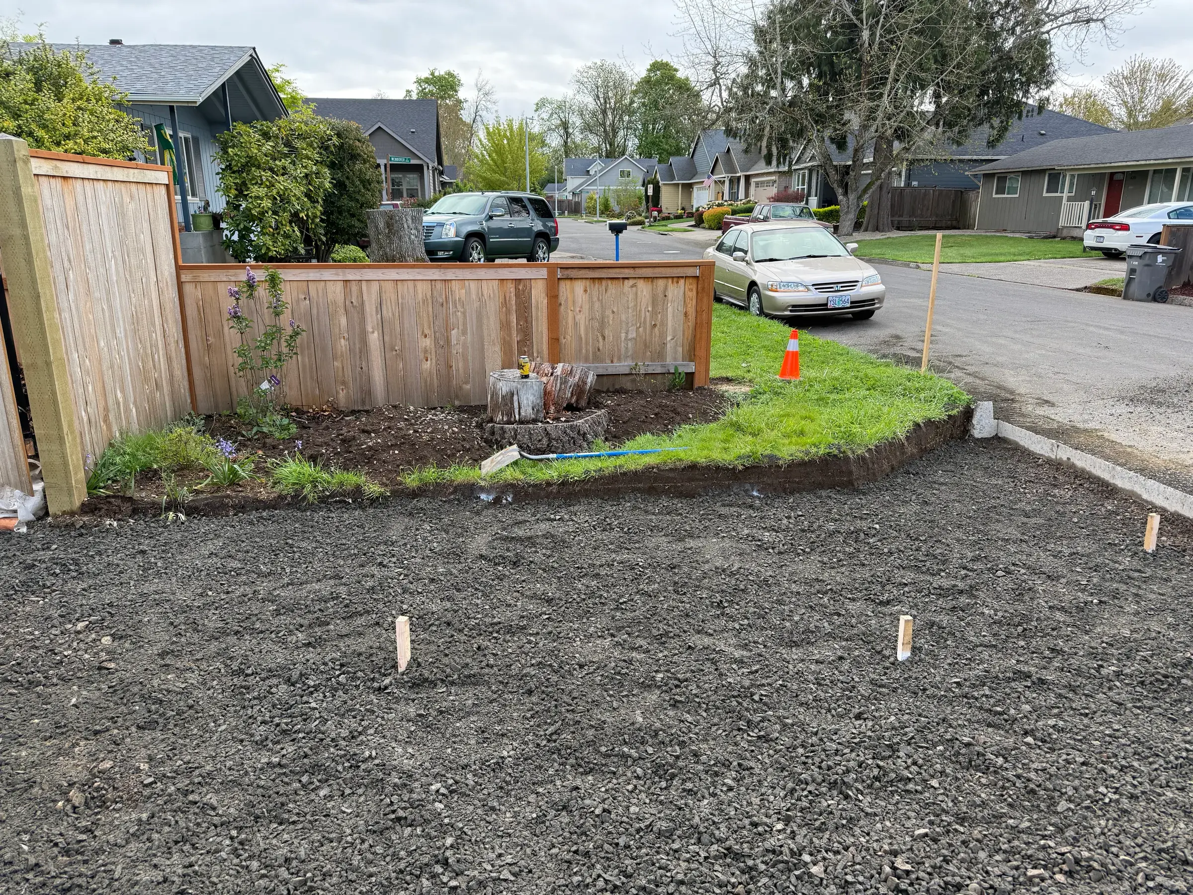 Driveway Apron and RV Pad — in progress