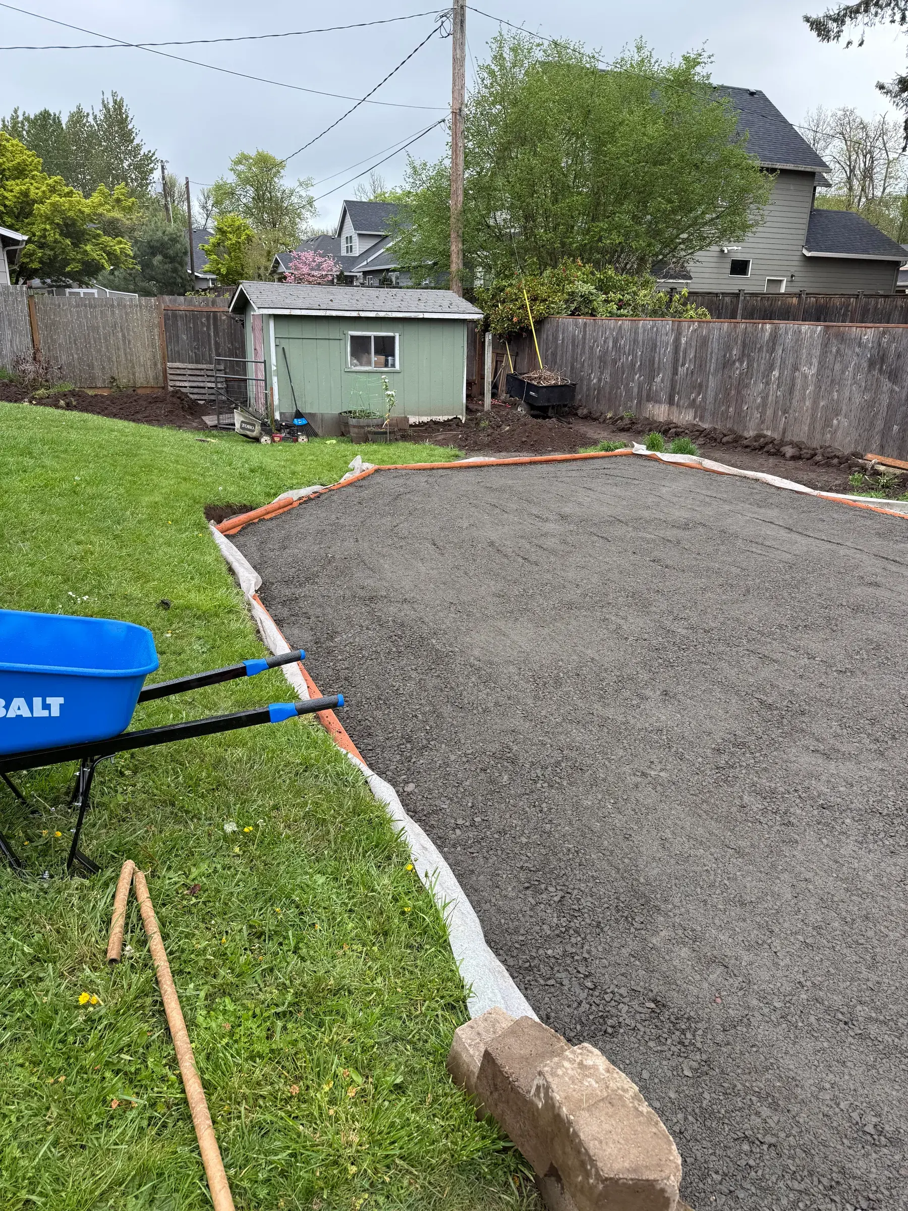 Driveway Apron and RV Pad — in progress