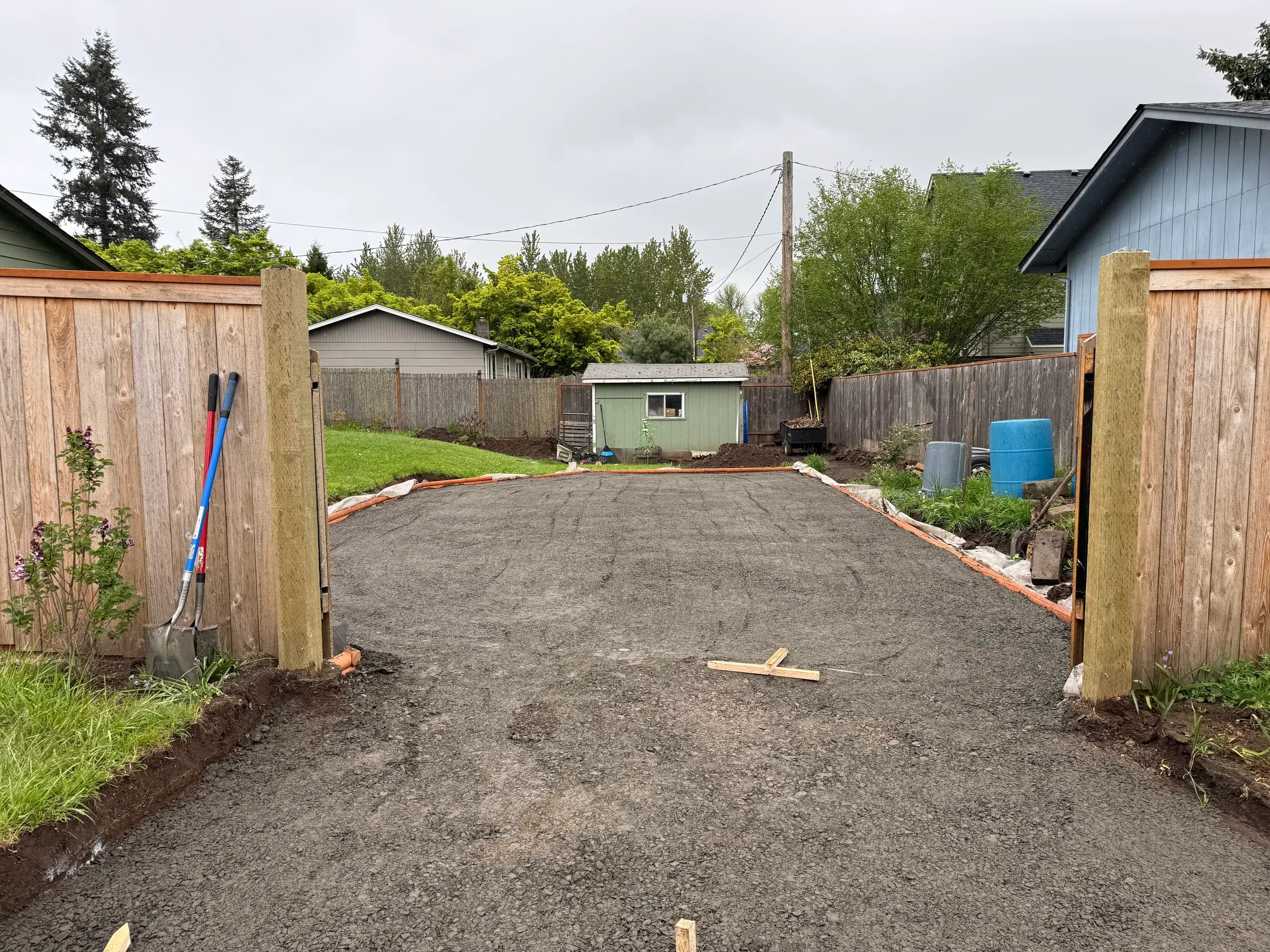 Driveway Apron and RV Pad — in progress