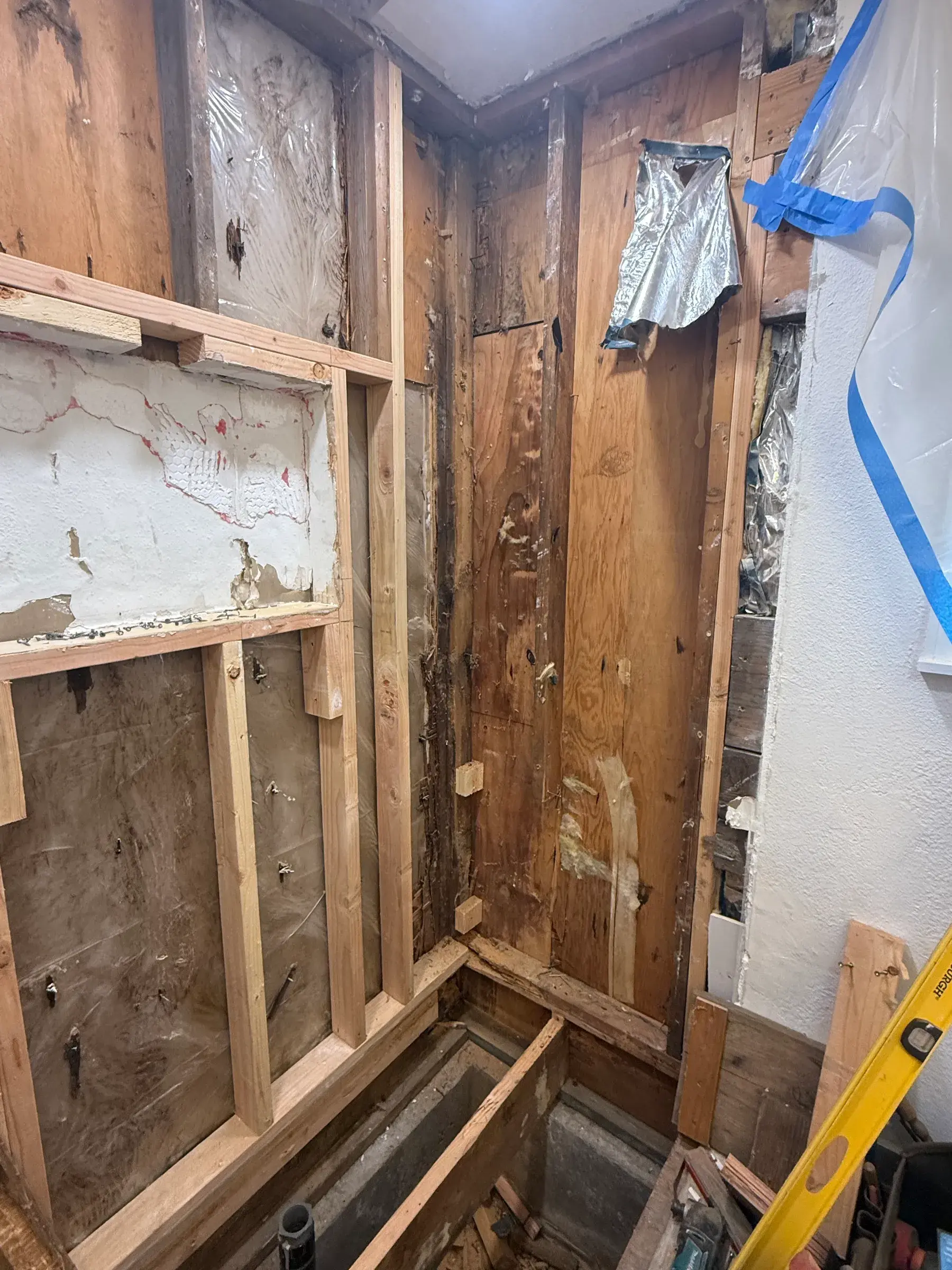 Shower Pan Reconstruction — in progress